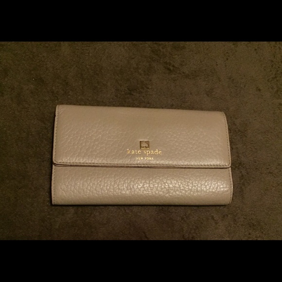 Kate Spade grey tan beige wallet - Picture 3 of 8